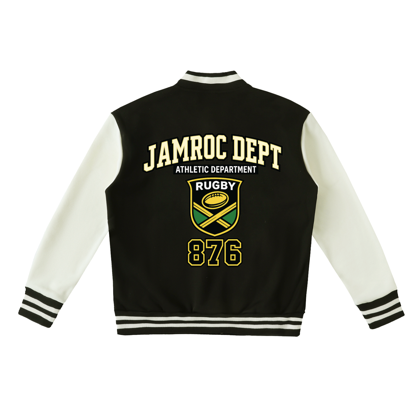 Jamroc Dept x Jamaica Rugby 876 Varsity Jacket