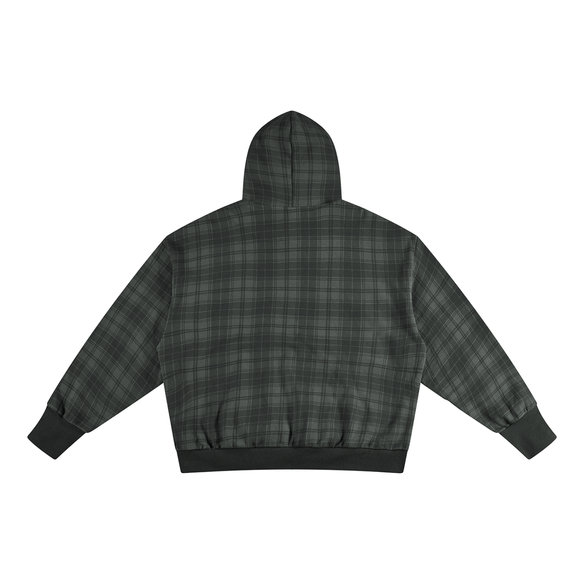 Unisex Plaid Color Block Hoodie