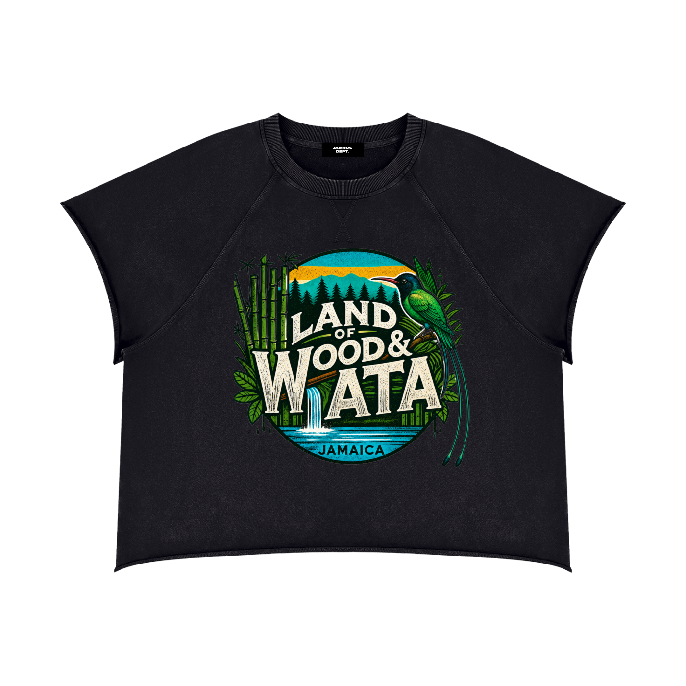 Land of Wood & Wata Vintage Wash Raw Edge Tee