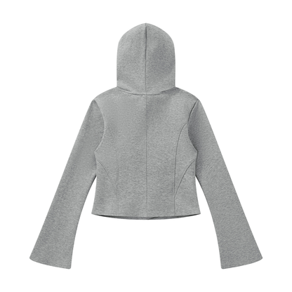 Women's Bell Sleeve Full Zip Hoodie