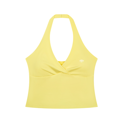 Women’s Ruched Halter Yoga Tank Top