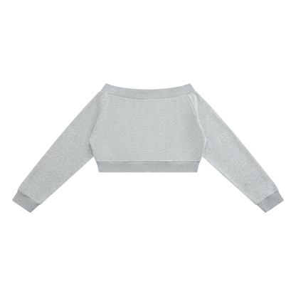 Women's Off-Shoulder Full Zip Hoodie