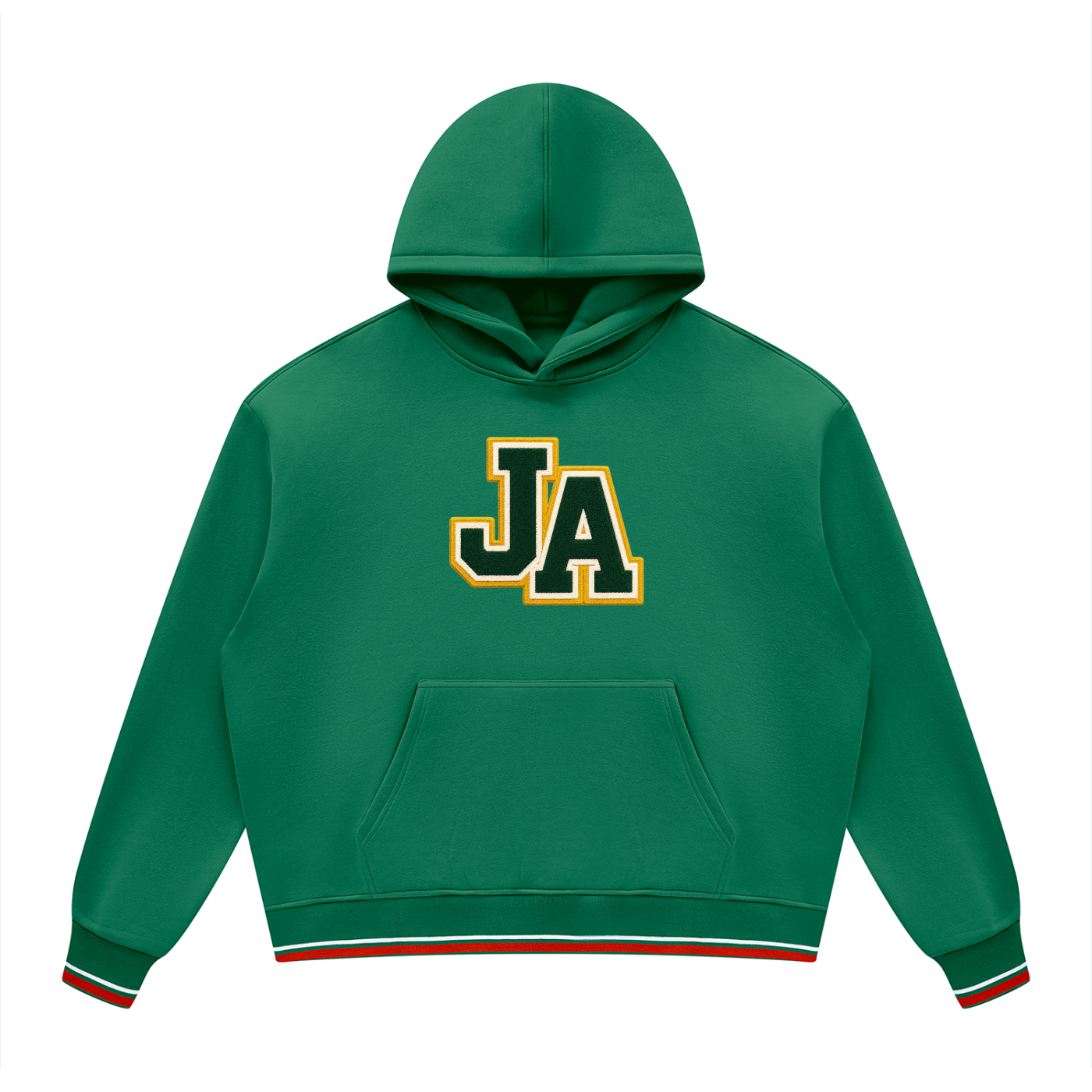 Unisex Oversized Color Block Fleece Hoodie