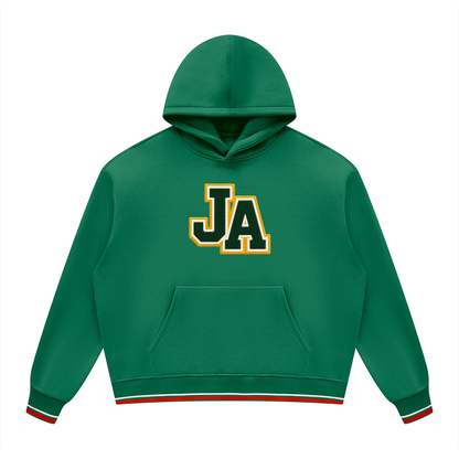 Unisex Oversized Color Block Fleece Hoodie
