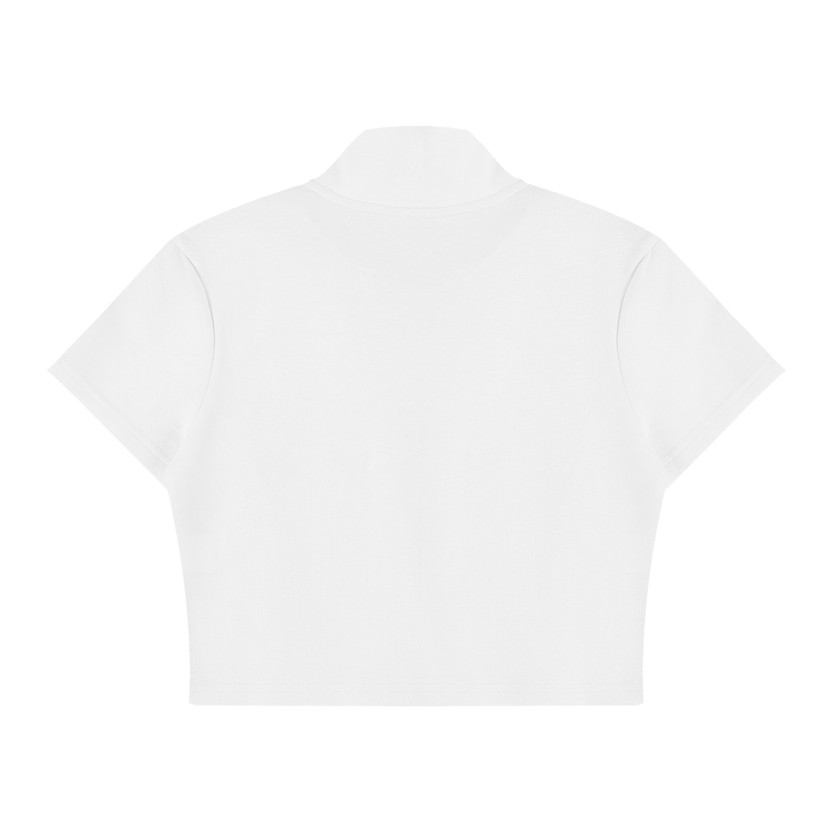 Women's Cropped Full Zip Short Sleeve T-Shirt