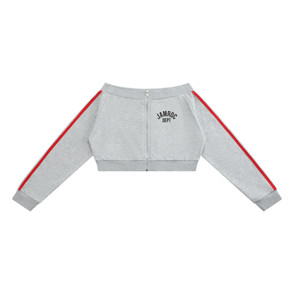 Women's Off-Shoulder Full Zip Hoodie