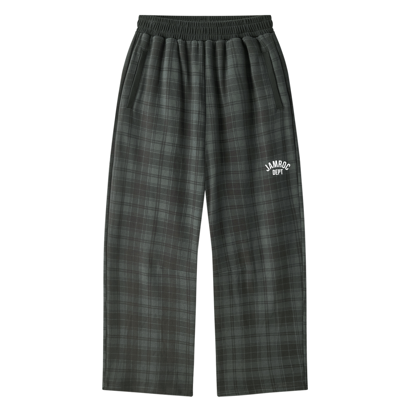 Unisex Plaid Straight Leg Pants