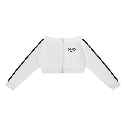 Women's Off-Shoulder Full Zip Hoodie
