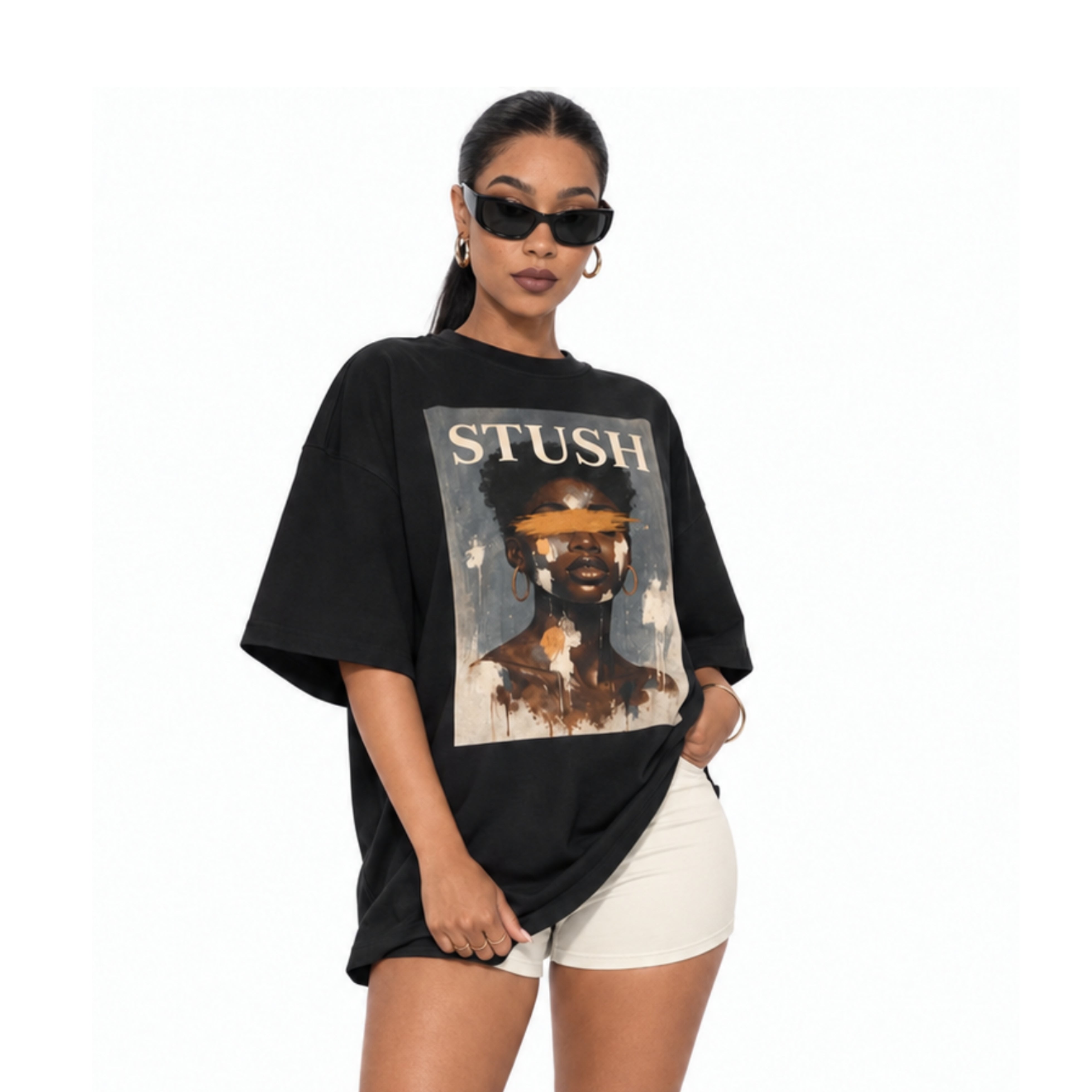 STUSH Heavyweight Oversized Art Tee