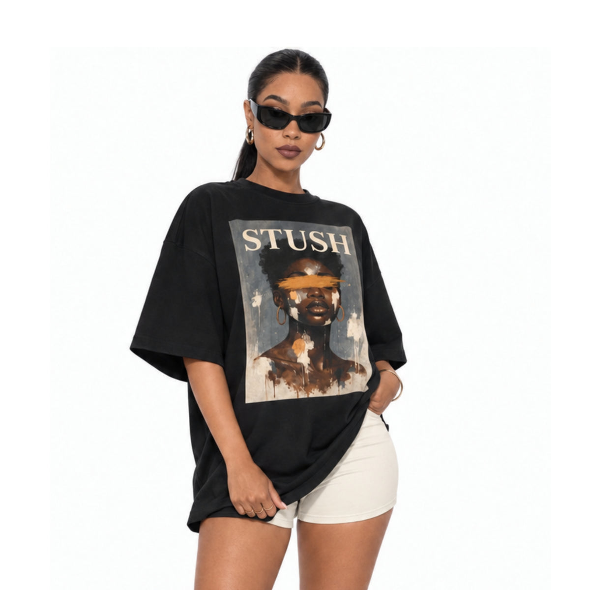 STUSH Heavyweight Oversized Art Tee