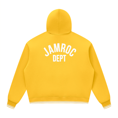 Unisex Oversized Color Block Fleece Hoodie