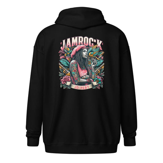 Bad Gyal Zip hoodie - Jamroc Dept.