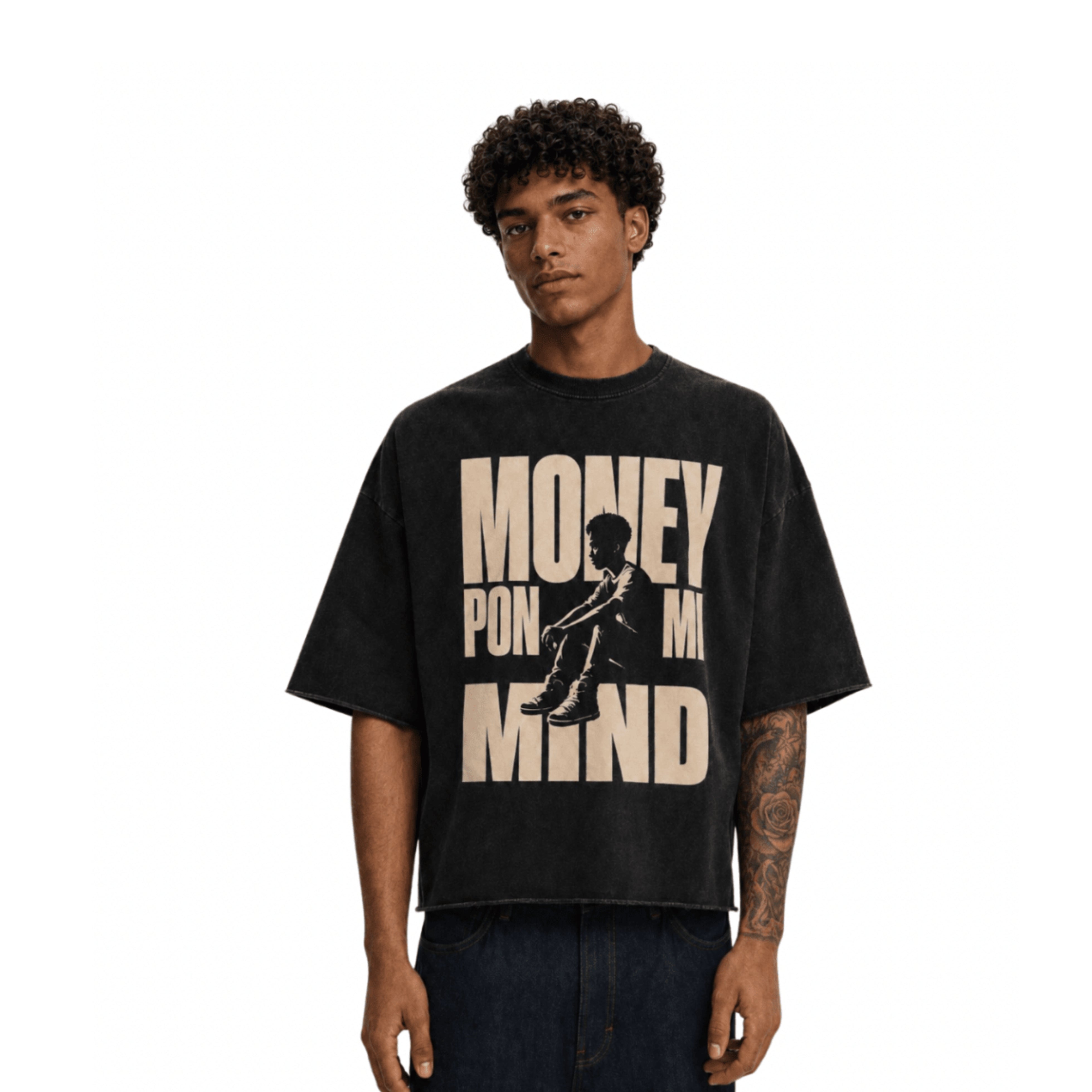 Money Pon Mi Mind Heavyweight Boxy Tee