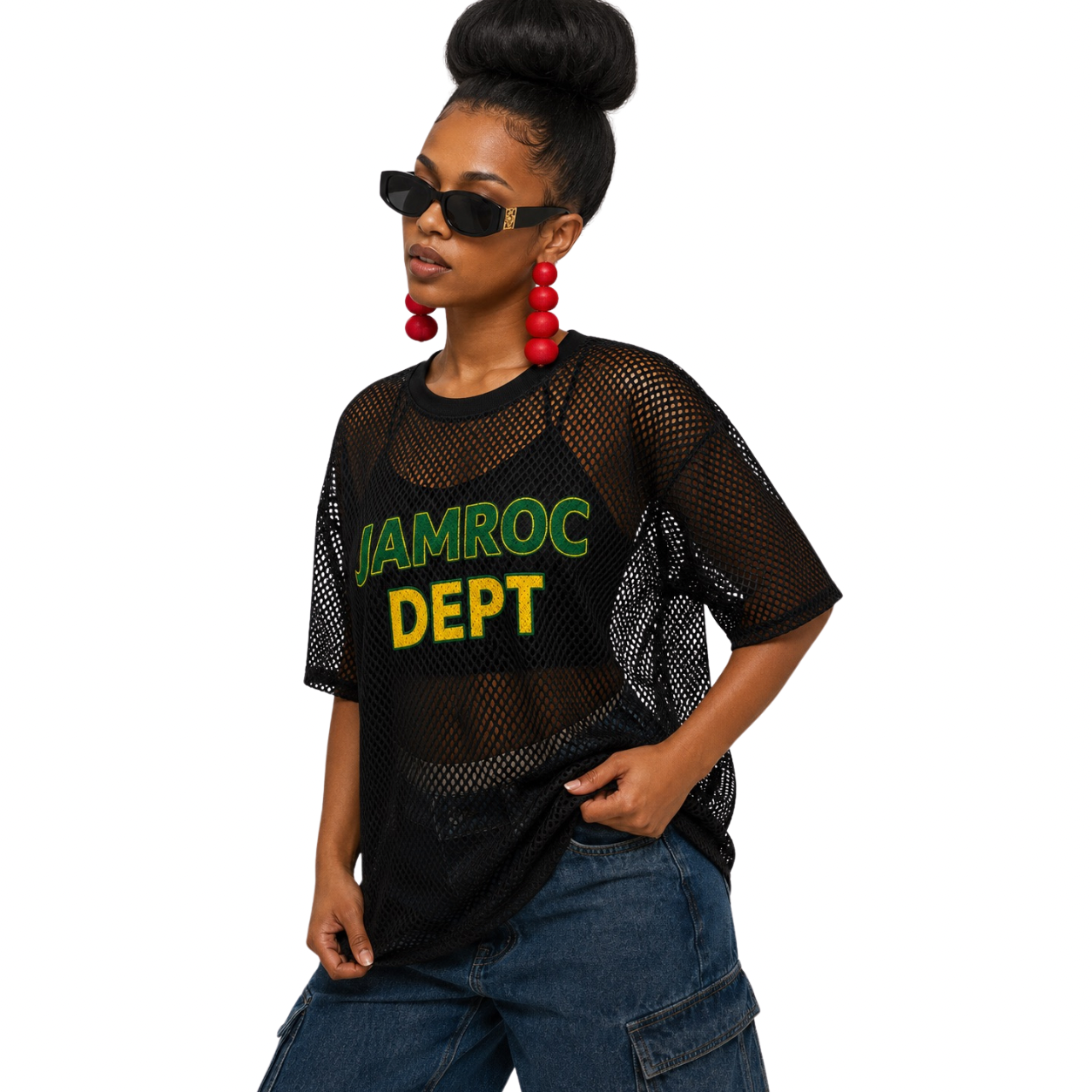 Jamaica Culture Net Boxy T-shirt