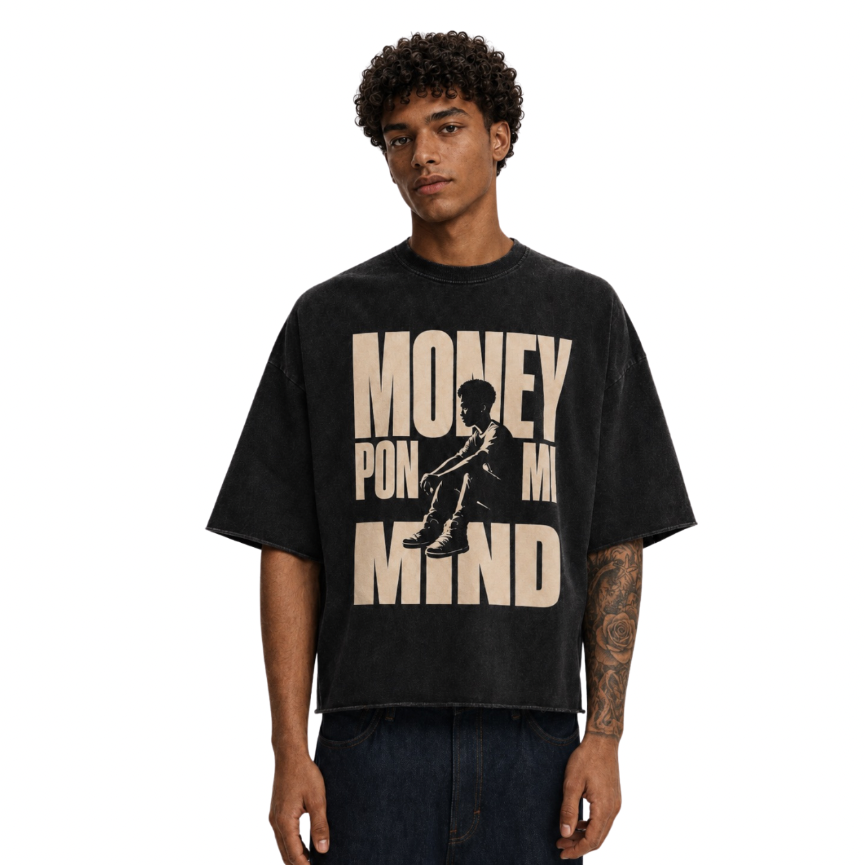 Money Pon Mi Mind Heavyweight Boxy Tee