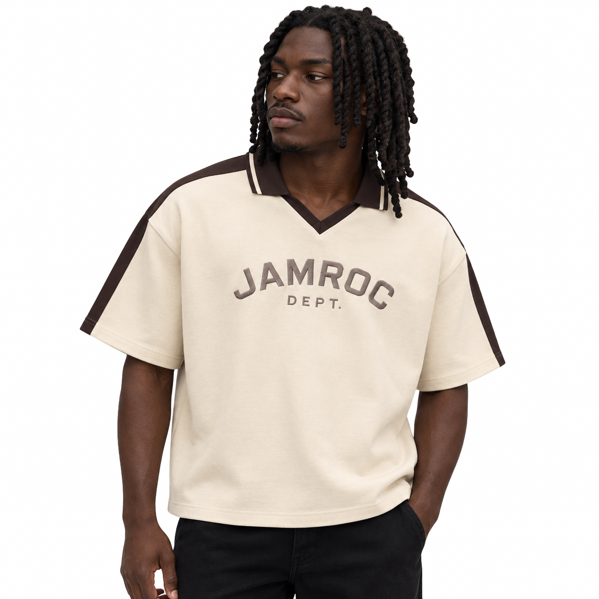 Jamroc Dept Color Block Boxy Polo Shirt