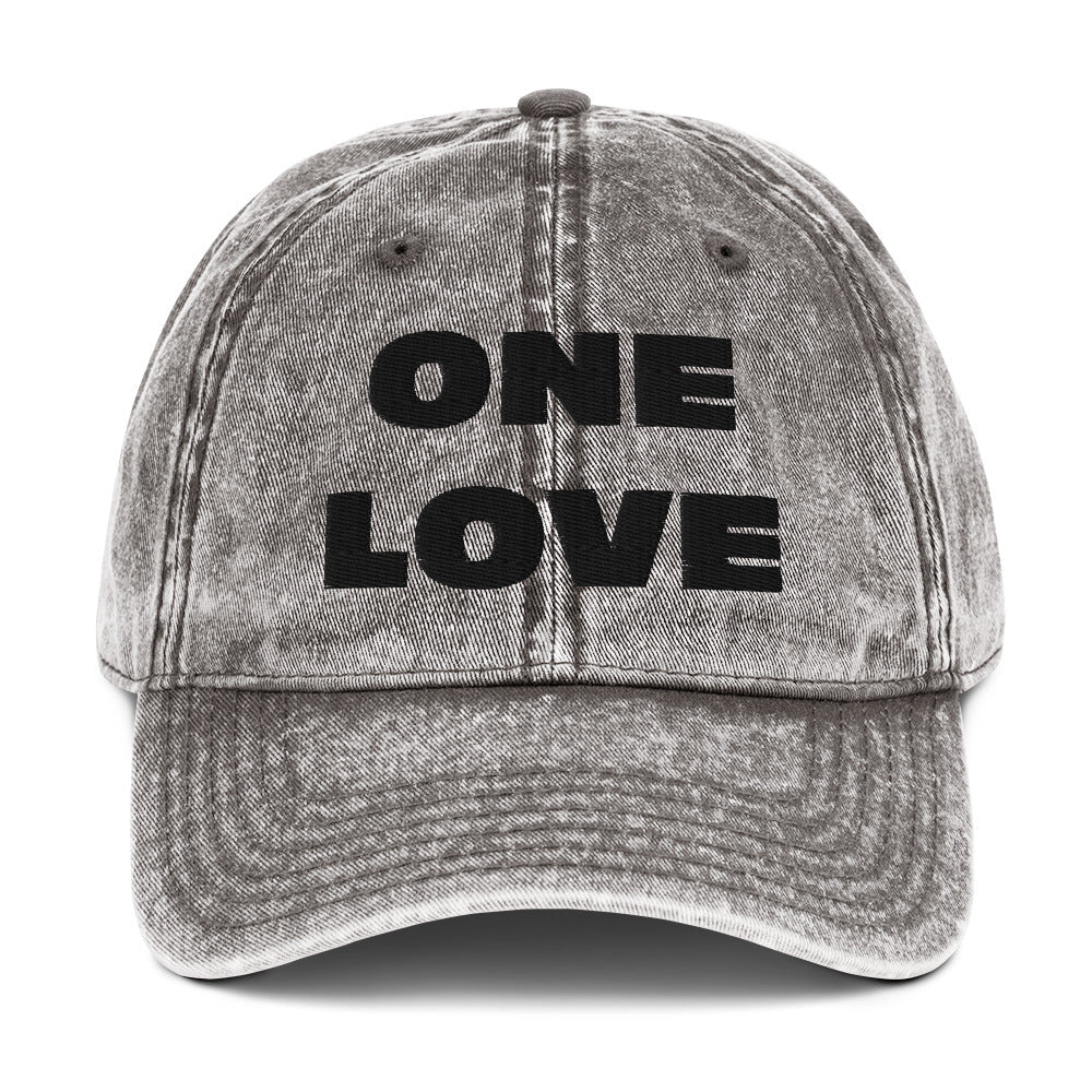 One Love Vintage Cotton Twill Cap - Jamroc Dept.