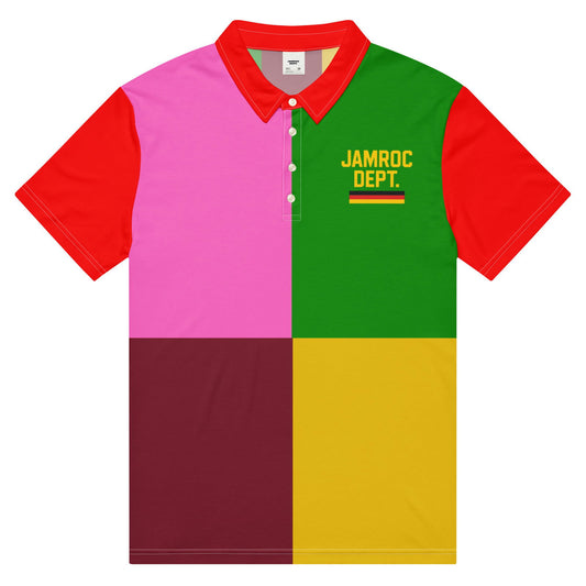 Tropic Block Slim Fit Polo - Jamroc Dept. Luxury Streetwear