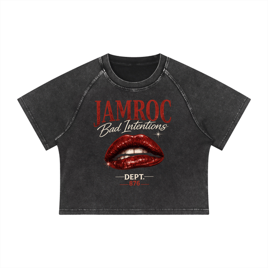 Bad Intentions Mineral Wash Crop Top