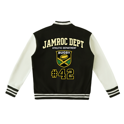 Two-Tone Fleeced Varsity Jacket