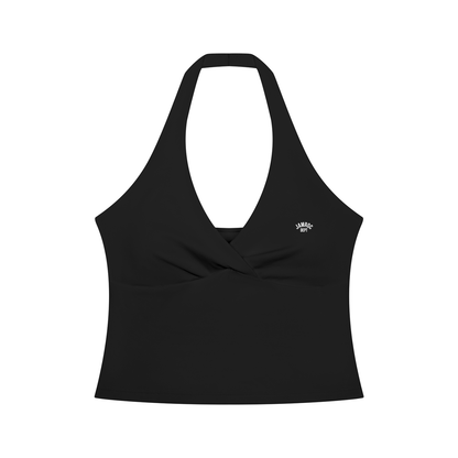 Women’s Ruched Halter Yoga Tank Top