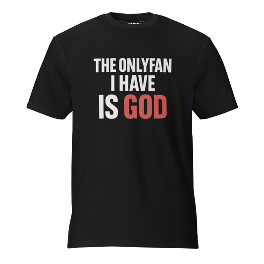 Jamroc Dept OnlyFan of God Tee | Jamaican clothing brand | Authentic Jamaican streetwear | Faith-based fashion statement shirt | Limited drop island apparel
